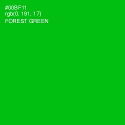 #00BF11 - Forest Green Color Image